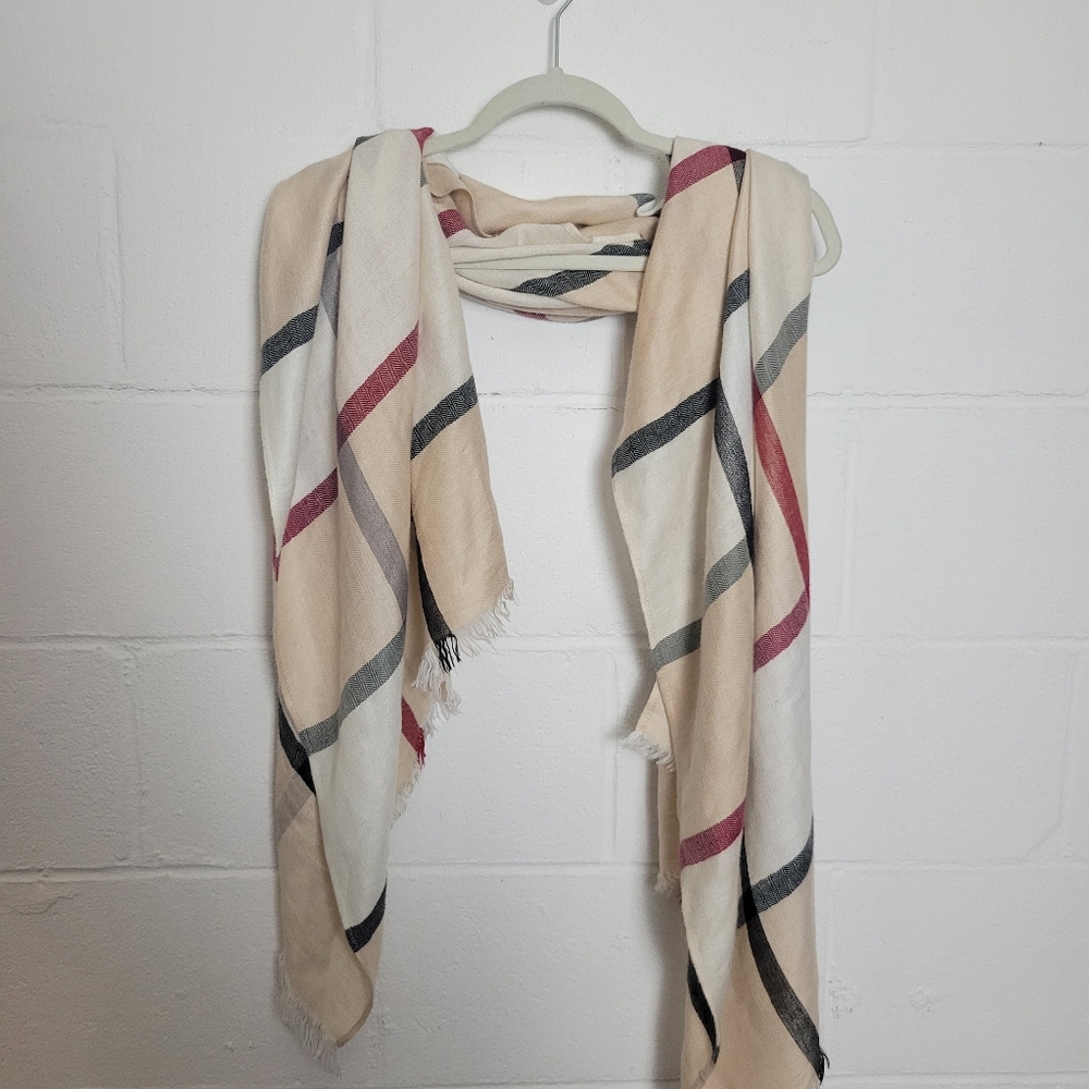 4You Widowpane Plaid Scarf Wrap OS